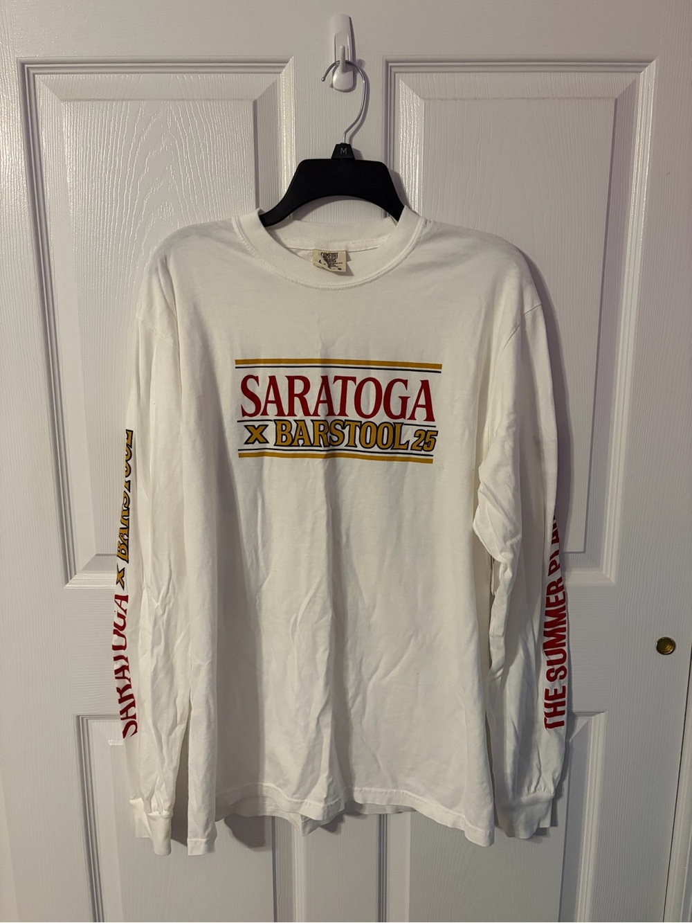 Saratoga x Barstool Sports White Long Sleeve Graphic Shirt